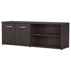 Bush® Business Furniture Studio C 60"W Low Storage Cabinet With Doors And Shelves, Storm Gray, Standard Delivery