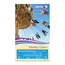 Xerox® Vitality Colors™ Colored Multi-Use Print & Copy Paper, Legal Size (8 1/2" x 14"), 20 Lb, 30% Recycled, Ivory White, Ream Of 500 Sheets