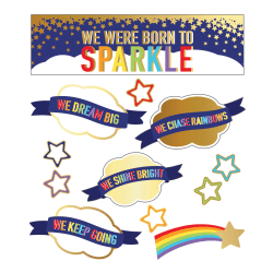 Carson-Dellosa Sparkle And Shine We Were Born To Sparkle Mini Bulletin Board Set