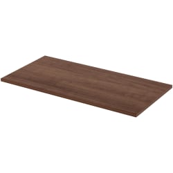 Lorell® Quadro Sit-To-Stand Laminate Table Top, 48"W x 24"D, Walnut