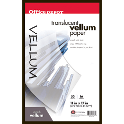 Office Depot® Brand Tracing Paper, 11" x 17", 50 Sheets