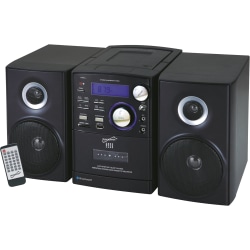 Supersonic SC-807 Micro Hi-Fi System - iPod Supported - CD Player, Cassette Recorder - 1 Disc(s) - 1 Cassette(s) - AM, FM - CD-DA, MP3 - USB - Remote Control