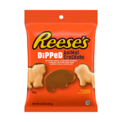 Reese's Dipped Animal Crackers Peg Bags, 4.25 Oz, Pack Of 12 Bags