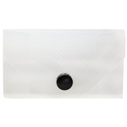 JAM Paper® Plastic Business Card Case With Snap Closure, Clear