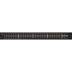 Cisco SG250X-48P Gigabit PoE with 4-Port 10-Gigabit Smart Switch - 48 Ports - Manageable - 10 Gigabit Ethernet - 2 Layer Supported - Twisted Pair - Rack-mountable - Lifetime Limited Warranty