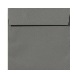 LUX Square Envelopes, 5 1/2" x 5 1/2", Peel & Press Closure, Smoke Gray, Pack Of 50