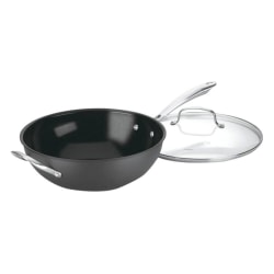 Cuisinart GG26-30H GreenGourmet Hard Anodized Stir-Fry Pan, 12", Black, Total Qty 1