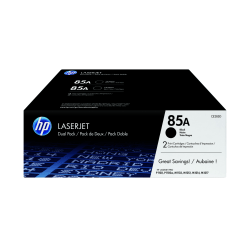 HP 85A Black Toner Cartridges, Pack Of 2, CE285D