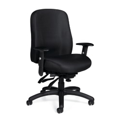Offices To Go™ Mid-Back Chair, Multifunction, 2"H x 24 1/2"W x 26"D, Black