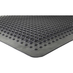 Genuine Joe Flex Step 50% Recycled Anti-Fatigue Mat, 3' x 5', Black