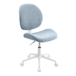 Realspace® Brigsley Fabric Low-Back Task Chair, Blue/White