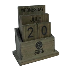 Imperial MLB Wood Block Calendar, Chicago Cubs