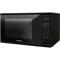 Panasonic 1.3 Cu. Ft. 1100W Countertop Microwave Oven - Black -NN-SU656B - Single - 1.3 ft³ Capacity - Microwave - 3 Power Levels - 1100 W Microwave Power - 12.40" Turntable - Countertop - Black
