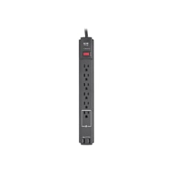 Tripp Lite Protect It! 6-Outlet Surge Protector, 6 ft. Cord, 990 Joules, 2 USB Ports (2.1A), Black Housing - Surge protector - 15 A - AC 120 V - 1875 Watt - output connectors: 6 - 6 ft cord - black - for P/N: CLAMPUSBLK, CLAMPUSW