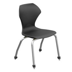 Marco Group™ Apex™ Series Stacking Chairs, 16-Inch, Black/Chrome, Set Of 4