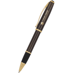 Custom Briarwood Executive Pen, Medium Point, Gray Barrel, Black Ink