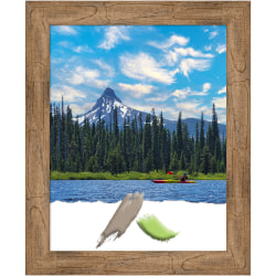 Amanti Art Owl Brown Wood Picture Frame, 28" x 34", Matted For 22" x 28"