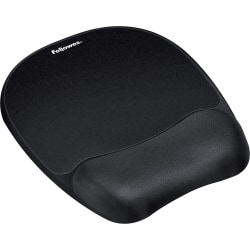 Fellowes Memory Foam Mouse Pad/Wrist Rest- Black - 1" x 7.94" x 9.25" Dimension - Black - Memory Foam - Wear Resistant, Tear Resistant, Skid Proof - 1 Pack