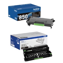 Brother® TN-850 Black High Yield Toner Cartridge And DR-820 Replacement Drum Unit Set, TN850DR820PK-OD