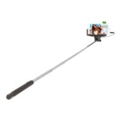 ReTrak™ Wired Selfie Stick, Black/Chrome
