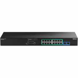 TRENDnet TPE-BG182g, 18-Port Gigabit 470W PoE++ Switch with 8 x 95W PoE++ Ports, 8 x 30W PoE+ Ports, 2 Gigabit SFP Slots,470W PoE Budget, 1U 19" Rack Mountable - 18 Ports - 2 Layer Supported - Modular - 440 W PoE Budge