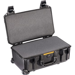 Pelican Polymer V525 Rolling Case With Foam Interior, 22"H x 14"W x 9"D, Black