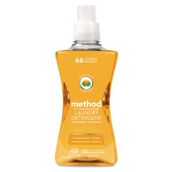 Method® 4X Concentrated Laundry Detergent, Ginger Mango, 53.5 oz Bottle, 4/Carton