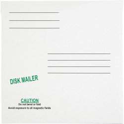 Quality Park 5 1/4" Economy Disk Mailers - Disc/Diskette - 6" Width x 5 7/8" Length - Paperboard - 10 / Pack - White