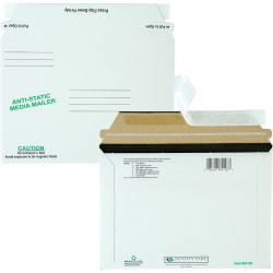 Quality Park Economy Disk/CD Mailers - CD/DVD - 6" Width x 8 5/8" Length - Self-sealing - White - Fiberboard - 25 / Box
