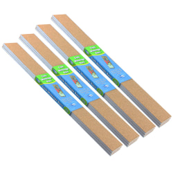 Flipside Cork Message Bars, 2" x 20", Natural, 3 Bars Per Pack, Set Of 4 Packs