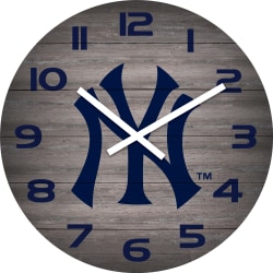 Imperial MLB Weathered Wall Clock, 16", New York Yankees
