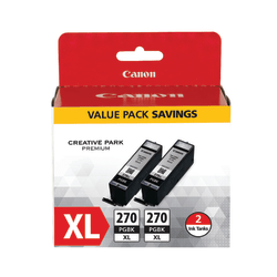 Canon® PGI-270XL Black High-Yield Ink Tanks, Pack Of 2, 0319C001