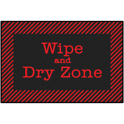 Carpets for Kids® KID$Value Rugs™ Red & Black Wipe & Dry Sanitize Here Rug, 3' x 4 1/2' , Black