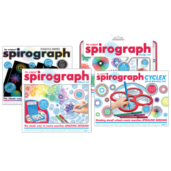 Spirograph Original, Cyclex, Scratch & Shimmer And Design Tin Sets