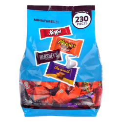 Hershey's Assorted Minis Value Pack, 63.4 Oz, Pack Of 230 Pieces
