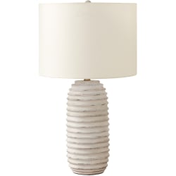 Monarch Specialties Foster Table Lamp, 28"H, Ivory/Cream