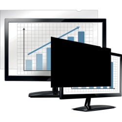Fellowes PrivaScreen Blackout Privacy Filter - 24.0" Wide - For 24" Widescreen LCD Notebook, Monitor - 16:10 - Dust-free, Scratch Resistant - Black - TAA Compliant