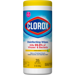 Clorox® Disinfecting Wipes, 7" x 8", Citrus Blend Scent, Canister Of 35