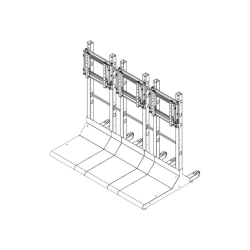 Peerless-AV PN-PS310 - Cart - for 3 LCD displays - steel - black - for Sharp PN-V600, PN-V600A, PN-V601, PN-V602