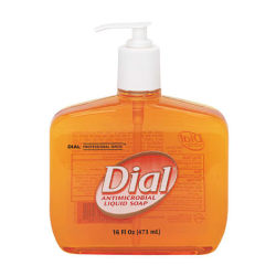 Dial® Antimicrobial Liquid Hand Soap, Unscented, 16 Oz Bottle