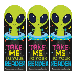 Eureka Bookmarks, 2" x 6", Take Me To Your Reader Green Apple Scented  24 Per Pack, Set Of 3 Packs