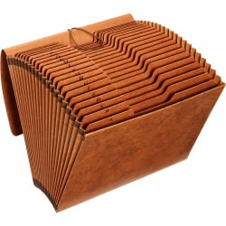 Pendaflex® 21-pocket Closing Flap 1/3-Cut A-Z Tab Expanding File, Legal Size, Brown