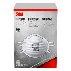 3M™ 8200 N95 Sanding and Fiberglass Respirator, White, 8200H20-DC, Pack of 20