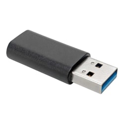 Tripp Lite USB-C to USB-A Adapter (F/M), USB 3.2 Gen 2 (10 Gbps) - USB adapter - 24 pin USB-C (F) to USB Type A (M) - USB 3.2 Gen 2 / Thunderbolt 3 - 0.9 A - up to 10 Gbps data transfer rate - black
