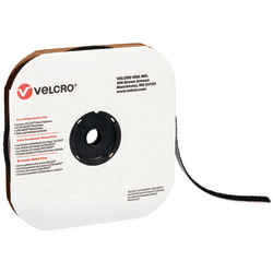 VELCRO® Tape Hook, 3/4" x 75', Individual Strips, Black