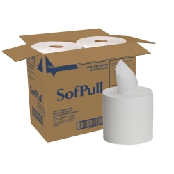 SofPull® by GP PRO High-Capacity Centerpull 1-Ply Paper Towels, 560 Sheets Per Roll, Pack Of 4 Rolls
