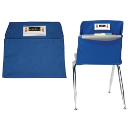 Seat Sack Chair Pocket, Standard, 14", Blue, Pack Of 2