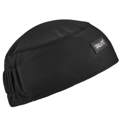 Ergodyne Chill-Its® 6630 Terry Cloth Skull Caps, Black, Pack Of 6 Caps