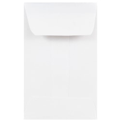 JAM Paper® Coin Envelopes, #1, Gummed Seal, White, Pack Of 50 Envelopes