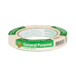 Duck® Brand General Purpose Masking Tape Roll, Removable, 3/4" x 60 Yd, Beige